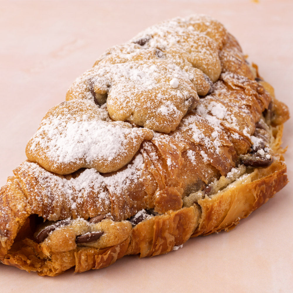 Chocolate Chip Crookie with golden edges and gooey center